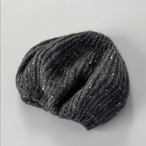 Women's Sparkling Gray Knit Beanie. Collection18